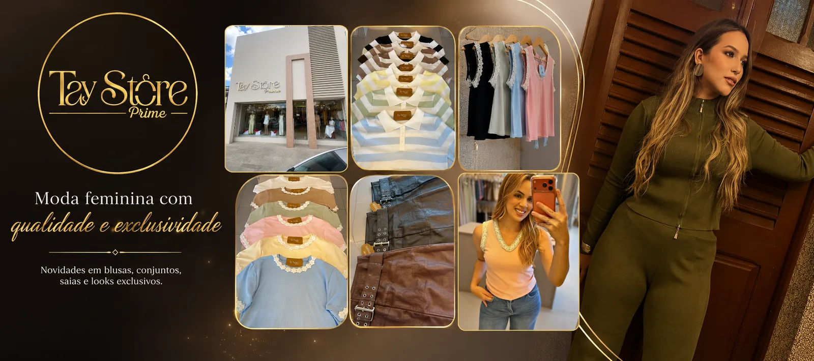 Novidades em blusas, conjuntos, saias e looks exclusivos na Tay Store Prime em Caruaru